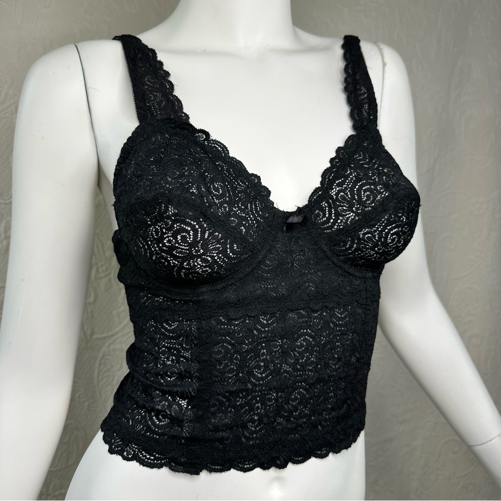 Sister VTG Longline Blace Lace Bra Bustier 34C
